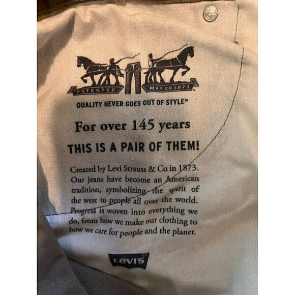 Levi's 559 Tan Water Less Climate Friendly W48 L32 - Picture 5 of 10